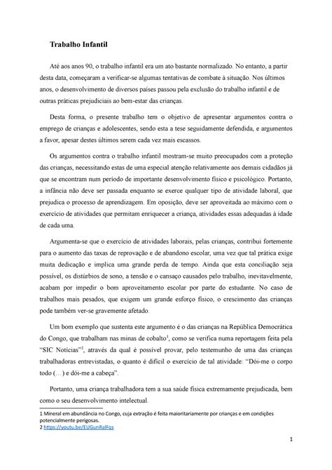 Repertorio Sobre Trabalho Infantil