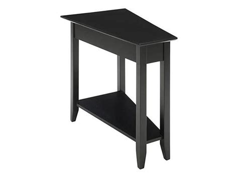 Convenience Concepts American Heritage V Shape Wedge End Table Black