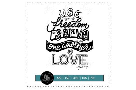 Serve One Another In Love Scripture Svg