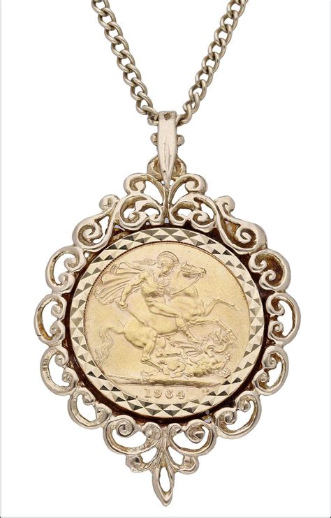 A Gold Sovereign Set Pendant On Chain The Sovereign Dated