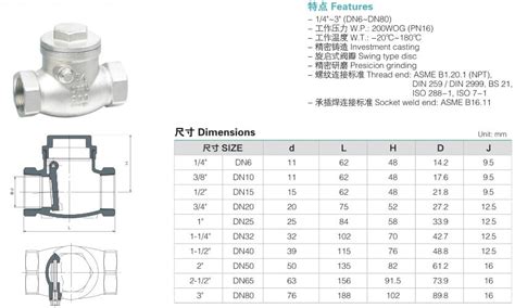 200wog Stainless Steel Npt Bspt Thread Swing Check Valve Fvf Industry Co Limited