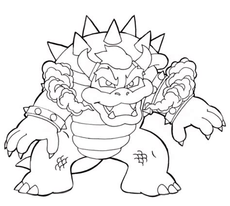 Bowser Coloring Page Free Printable Coloring Pages