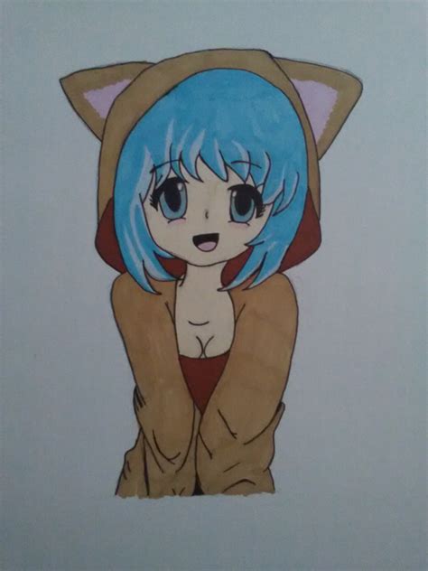 Get inspired by our community of talented artists. Anime Girl In Cat Hoodie Drawing - aye_ima_queen © 2020 - Nov 23, 2016