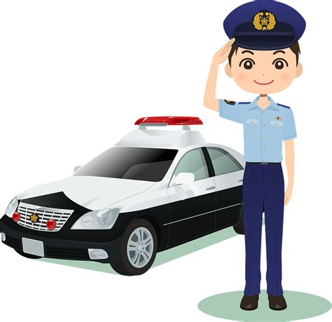 Police Officer In Front Of His Car Clipart Free Download Transparent