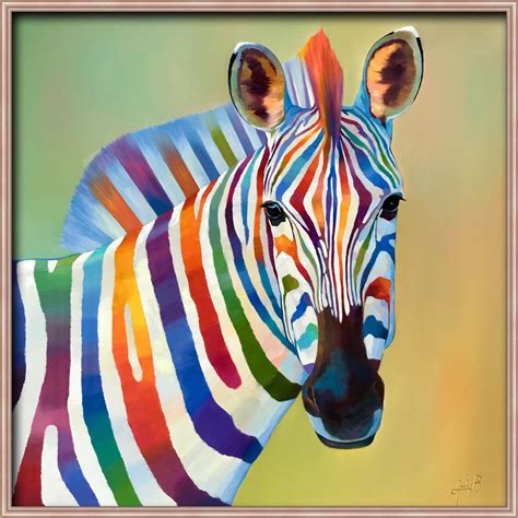 Happy Zebra Oil Painting By Andrii Roshkaniuk Artfinder