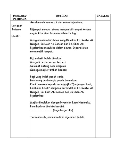 Teks pengacara majlis persaraan pn jaharah. Teks Pengacara Majlis Perpisahan Guru Besar