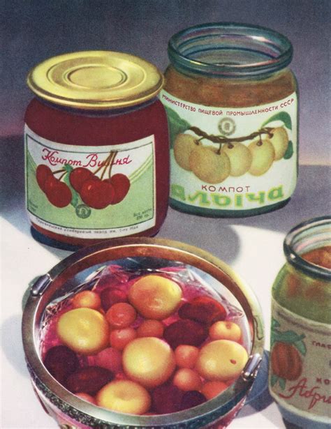 Soviet Food Cherry Compote Cccp Ussr Russian Classic Wall Sticker