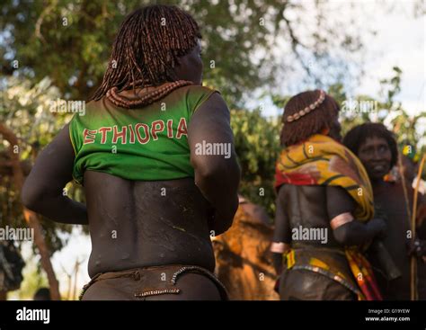 Hamer Tribe Women Dancing During A Bull Jumping Ceremony Omo Valley