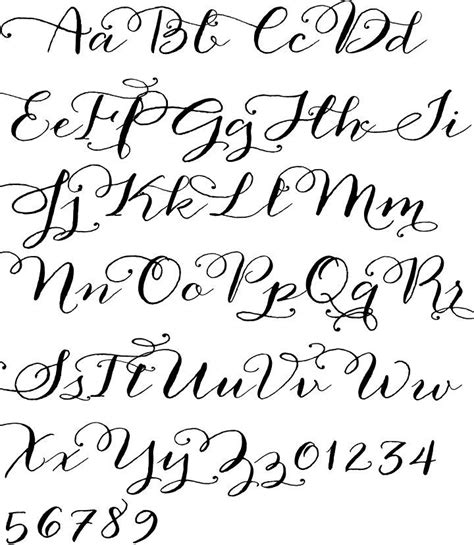 Printable Calligraphy Alphabet Customize And Print