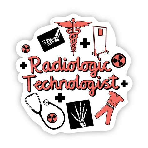 Radiologic Technologist Red Sticker Radiology Technologist Nurse Stickers Medical Stickers