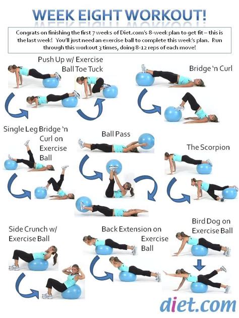 8 Week Fitness Challenge 😀 ️💯👍🏻 Ball Exercises Exercise Workout
