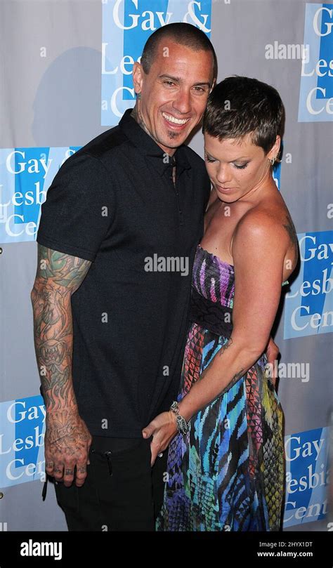 Carey Hart And Pink At An Evening With Women Celebrating Art Music And Equality Held At The