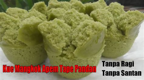 Resep kue apem mangkok tepung beras tanpa tape. Resep Kue Mangkok Apem Tape Pandan Tanpa Ragi & Santan - YouTube