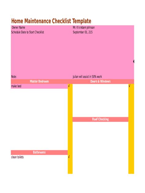 52 Week Preventive Maintenance Schedule Excel Airslate Signnow