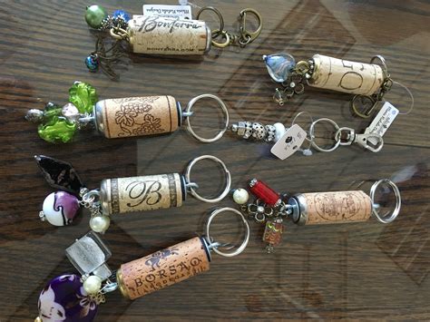 Wine Cork Keychains What To Do With All Those Corks Make Key Chains These Are Some Samples