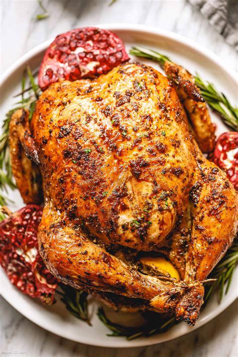 Roasted Chicken Recipe with Garlic Herb Butter - Whole Roasted Chicken ...