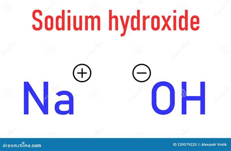 Sodium Hydroxide Or Lye Caustic Soda Chemical Structure Skeletal