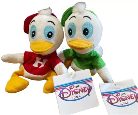 Disney Store Huey And Louie Bean Bag Plush Set With Tags 7 Ducks 1450