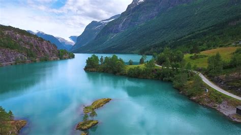 Lovatnet Lake Stunning Nature In Norway Stock Footage Sbv 312127093