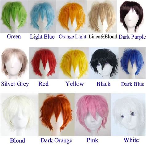 Unisex Anime Synthetic Short Wig Cosplay Party Straight Hair Halloween