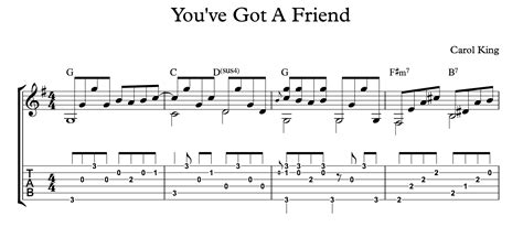 Youve Got A Friend Guitar Chords And Words