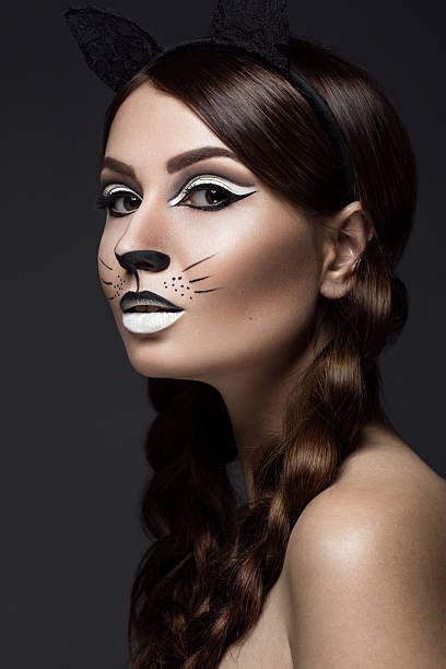 Black Cat Face Paint Stock Photos Pictures And Royalty Free Images Istock