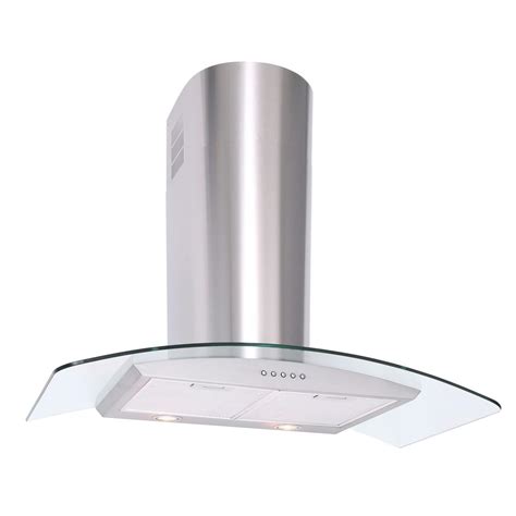 Luxair La80 Cvd Ss 80cm Cvd Curved Glass Cooker Hood In Stainless Steel