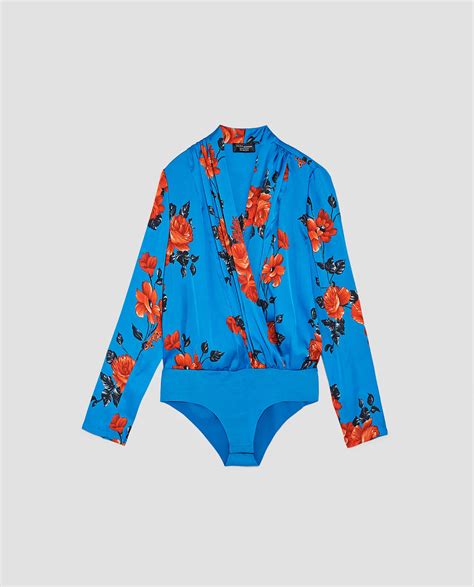 Image 8 Of Floral Print Bodysuit From Zara New Trends Latest Trends Floral Print Bodysuit T