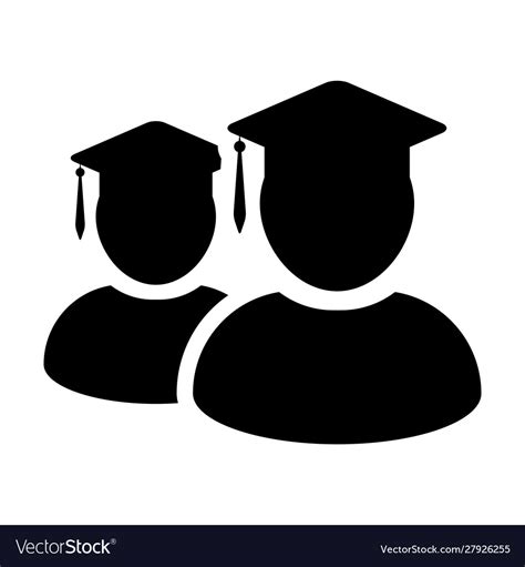 Student Icon Male Group Person Profile Avatar Vector Image