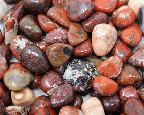Brecciated Jasper Tumbled Stones Choose 4 Oz 8 Oz Or 1 Lb Bulk Lots