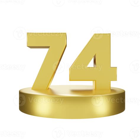 Free Number 74 On The Golden Podium 22286166 Png With Transparent