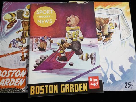 3 1948 And 1949 Nhl Boston Bruins Hockey Programs Ebay