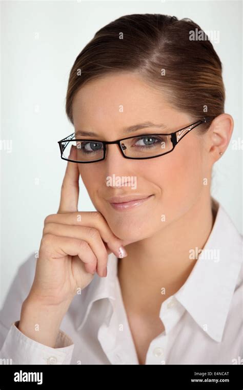 Intelligent Female Worker Stock Photo Alamy