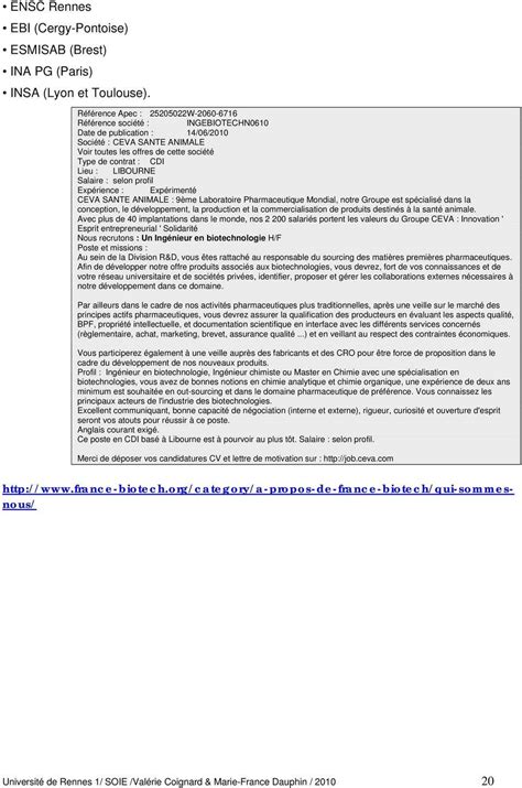 Lettre de motivation pour dut genie biologique option abb  laboitecv.fr