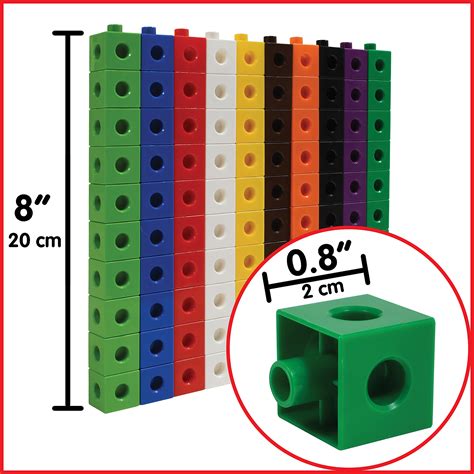 Edxeducation Linking Cubes Set Of 100 Math Manipulatives For