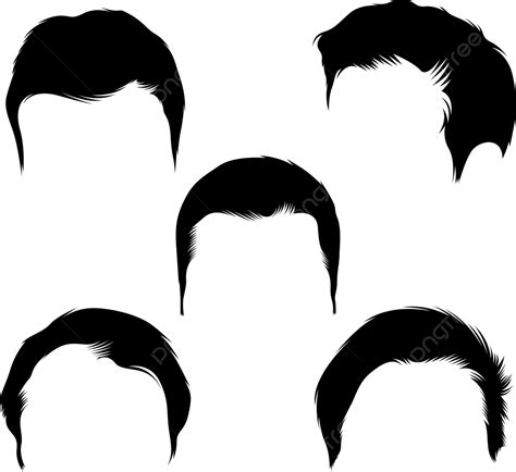 Gambar Kumpulan Kumpulan Siluet Vektor Pria Rambut Pria Rambut