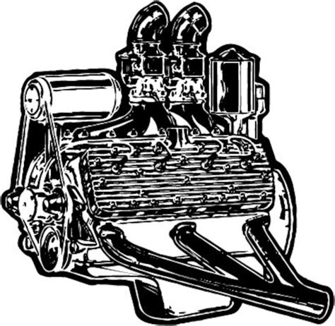 Ford Flathead V8 Engine Svg Dwg Dxf For Use With Cnc Laser Etsy