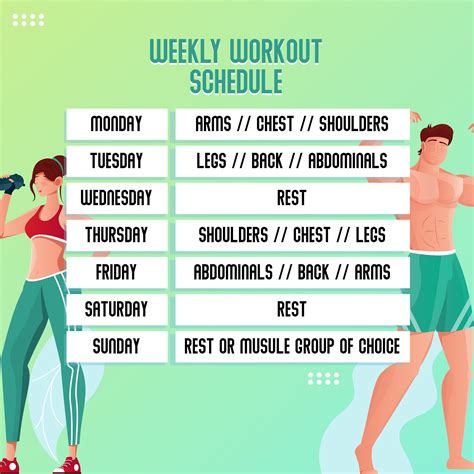 6 Best Images Of Free Printable Weekly Workout Schedule Printable