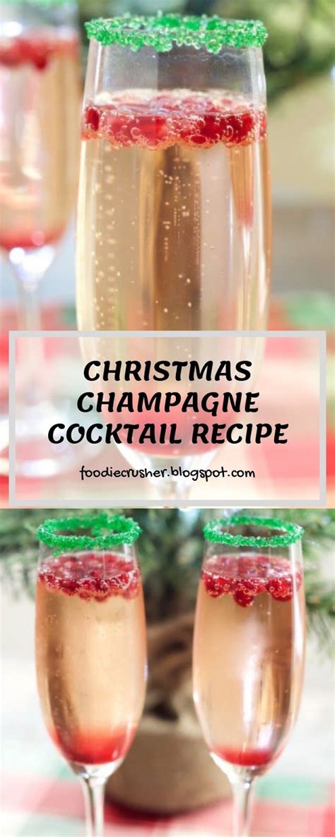 An easy way to serve drinks to your whole crew, all at once. CHRISTMAS CHAMPAGNE COCKTAIL RECIPE #christmas #drink ...