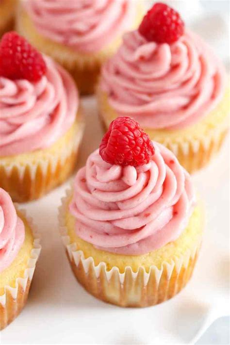 Lemon Cupcakes With Raspberry Buttercream Live Well Bake Often