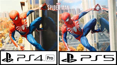 Marvel Spider Man Ps4 Pro Vs Ps5 Graphics Comparison First 10 Minutes
