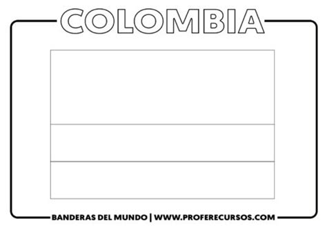 Bandera De Colombia Para Colorear Profe Recursos