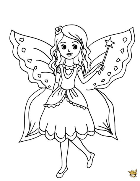 La petite fée est un coloriage à imprimer de fée