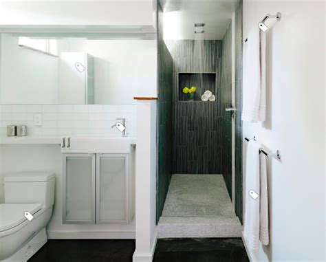 To open up your narrow bathroom, remember to place your. cool, narrow shower | Modern shower design, Small bathroom ...