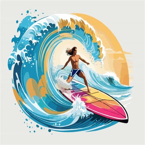 Premium Vector Surf Illustration Vector