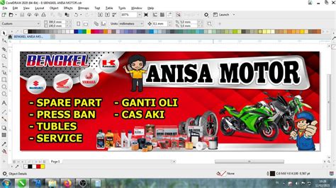 DESAIN SPANDUK BENGKEL - YouTube