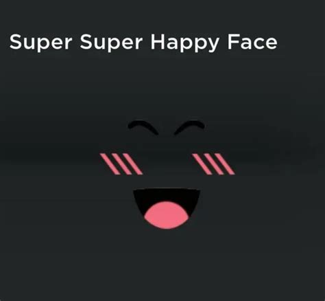 Roblox Super Super Happy Face Limited 70k Value Clean Read Desc