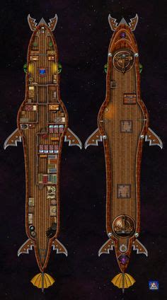 Space Fantasy Dungeons And Dragons Game Pathfinder Maps Flying Ship Spaceship Interior