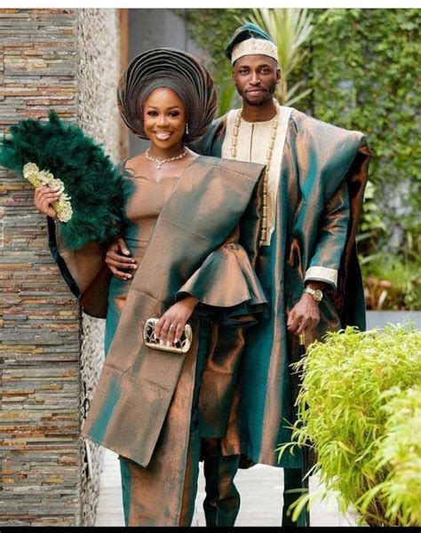 Couple Traditional Asooke Sanyan Asooke African Clothingafrican