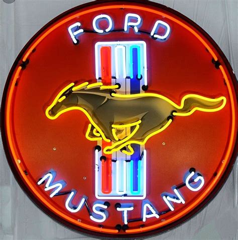 Ford mustang neon sign is a perfect piece for a ford mustang fan to hang in the man cave shed bar pool room or workshop produced with high quality neon tubes. Ford Mustang in Steel Can Neon Sign | Ford mustang, Neon ...